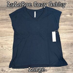 NWT LuLaRoe Cozy Gabby Navy Top - Large